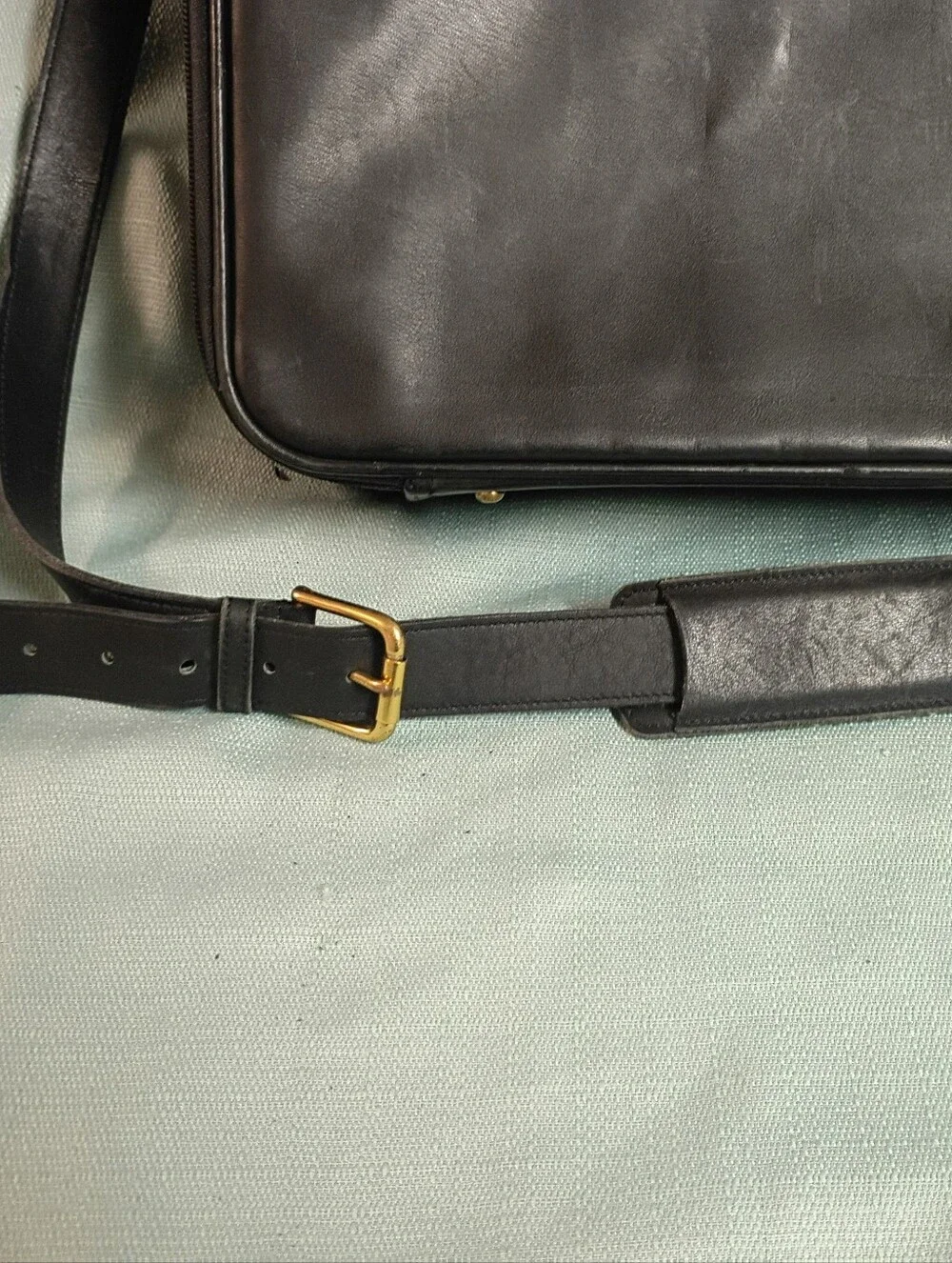 ❤️RARE VINTAGE COACH 0561 BLACK LEATHER VALISE BUSINESS BRIEFCASE +FOB HANGTAG